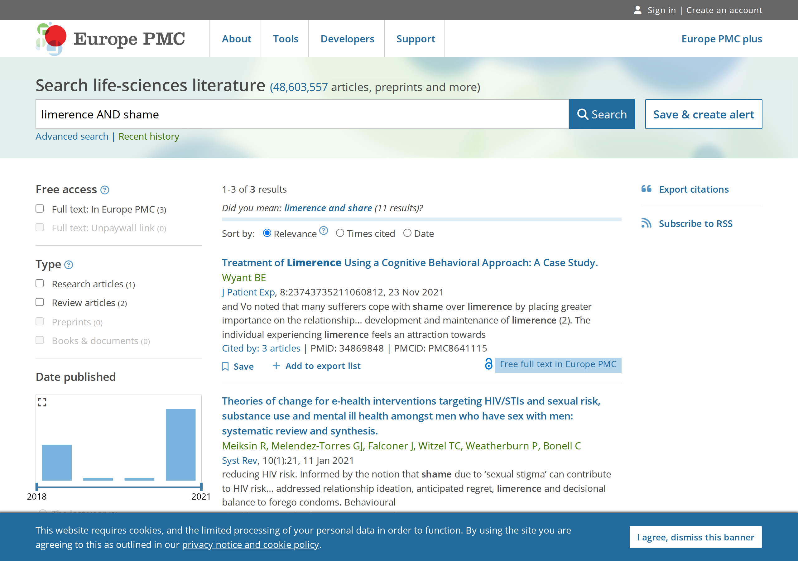 Europe PMC search results for limerence and shame, and limerence and confusion